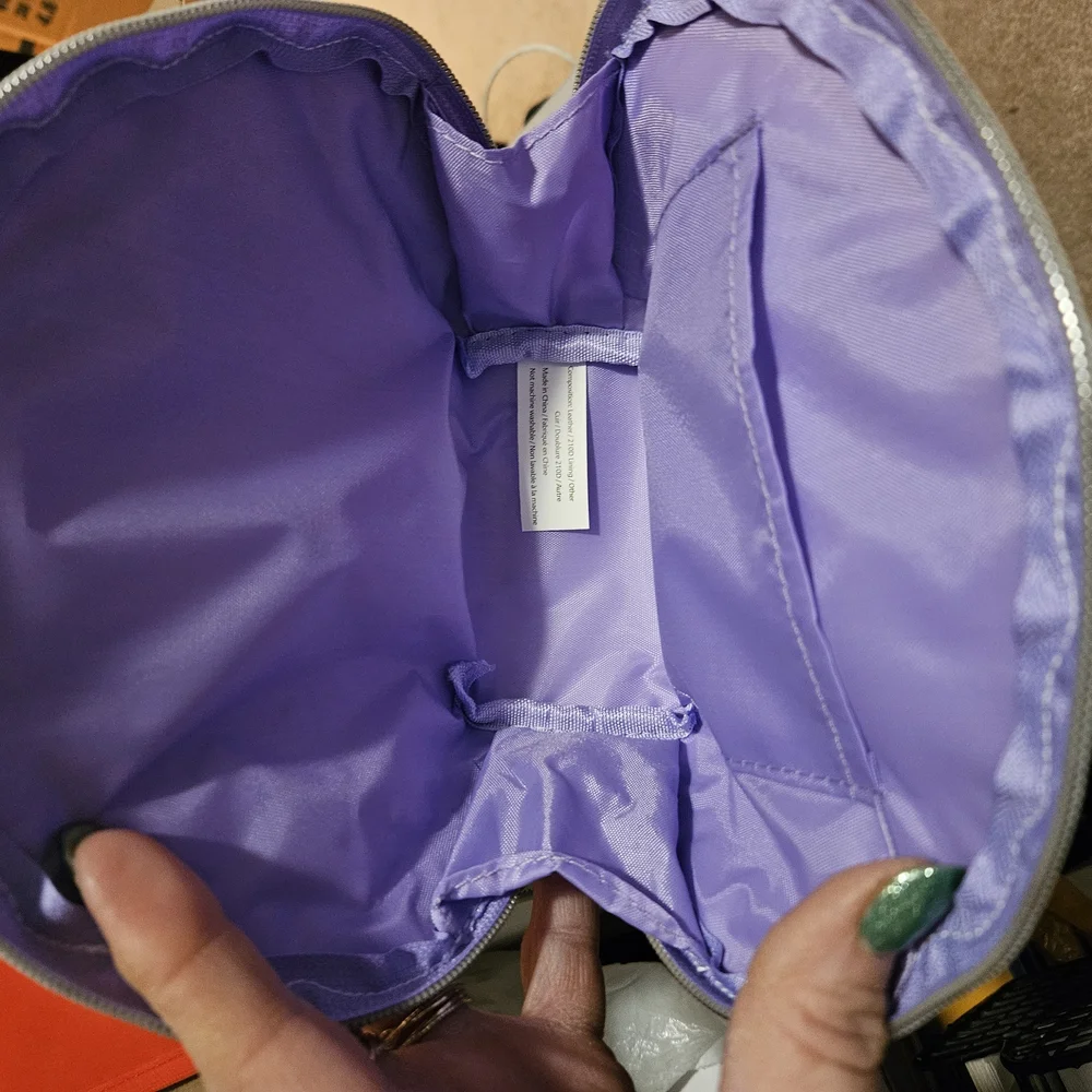 #288 Iridescent Silver Shell-Shaped Cosmetic Pouch.XNWT